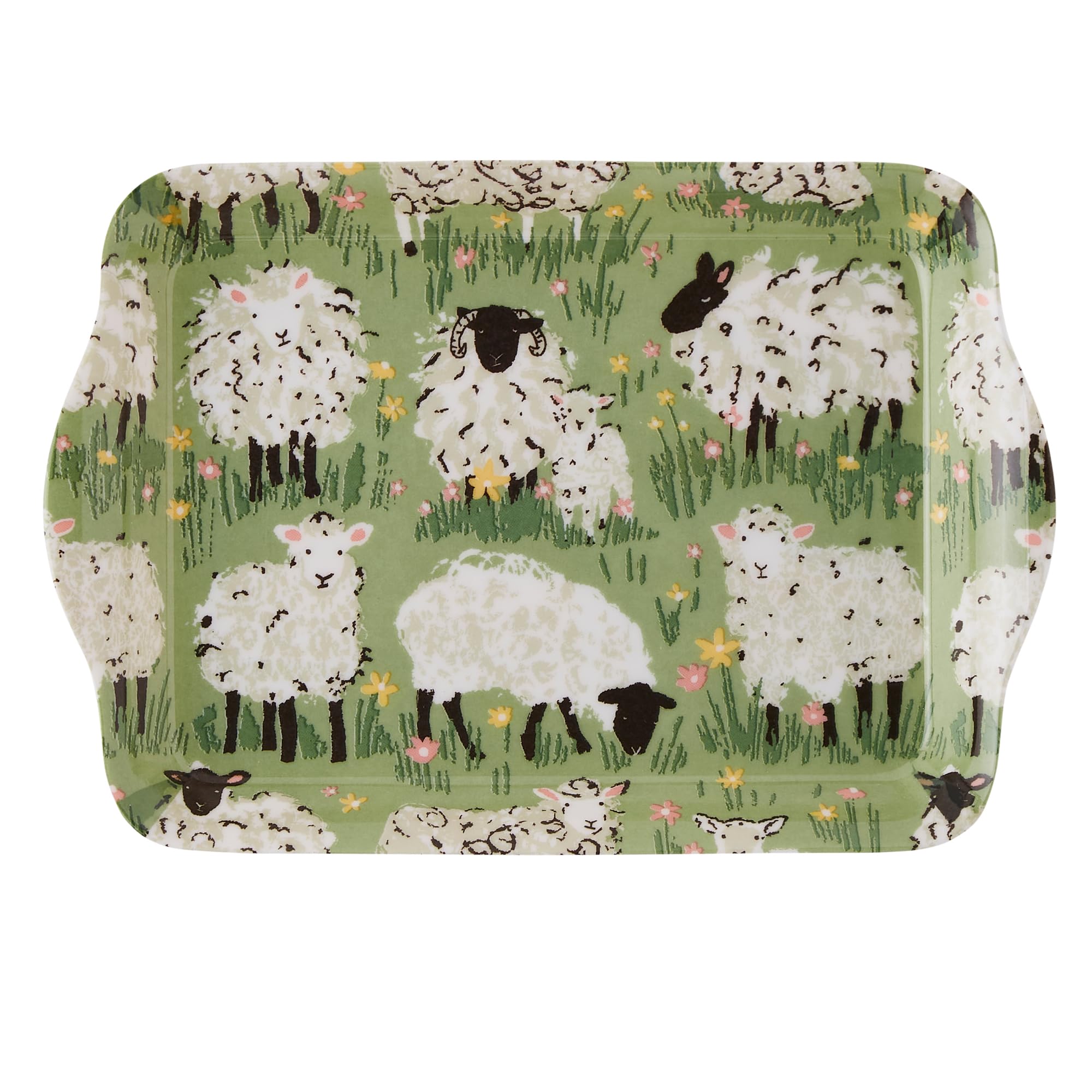 Ulster Weavers Sheep Serving Tray (21 x 14 x 2cm), Kitchen Accessories, Serving Tea Tray, Trays for Food Serving, Lap Tray for Mugs/Cups, Sheep Gifts, WS1GNSCTRG1XZ