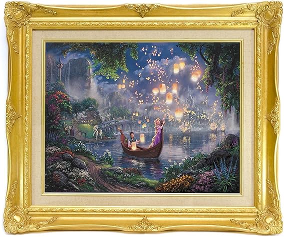 Amazon 西洋絵画 ディズニー塔の上のラプンツェル Tangled 豪華額縁付 トーマスキンケード 並行輸入品 おもちゃ おもちゃ