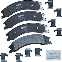 Vista 320 de Bendix Priority1 CFC154 - Juego de pastillas de freno de disco para Avanti II, Century, LeSabre, Regal, Riviera, chasis comercial, DeVille