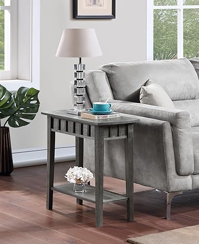 Miniatura 8 de Convenience Concepts Dennis - Mesa auxiliar con estante, color negro