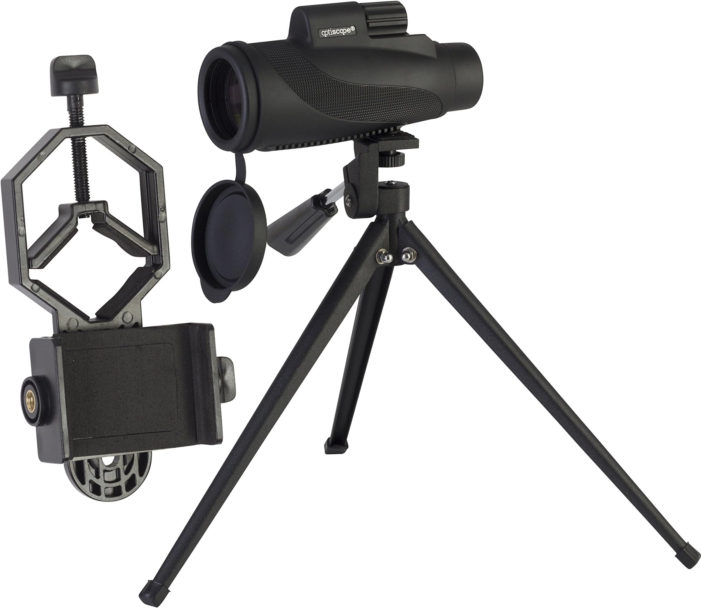 Monocular Spotting Scope Kit | Compact, Non-Slip & Waterproof Rubber Grip | Premium Optical Lens for Clear Views & 12x50 Zoom | for Hiking, Hunting, & Birdwatching | Tripod and Phone Mount Included!>