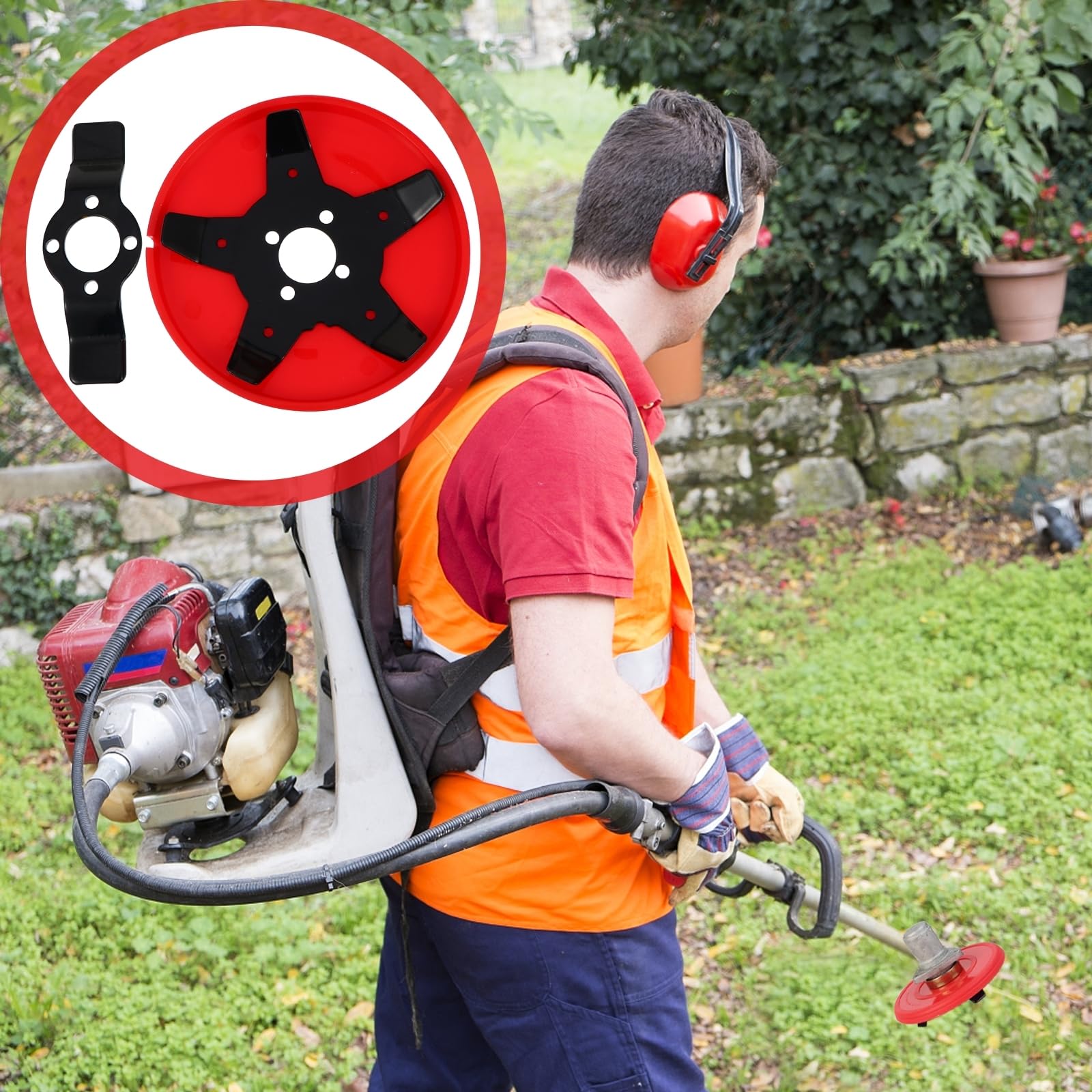 VILLCASE 3 Sets Weeder Plate Brush Cutter Head, Multi-Functional Lawn Mower -de Weeder Plate Replacement for Lawn Mower, Grass Cutter Trimmers Head Brush