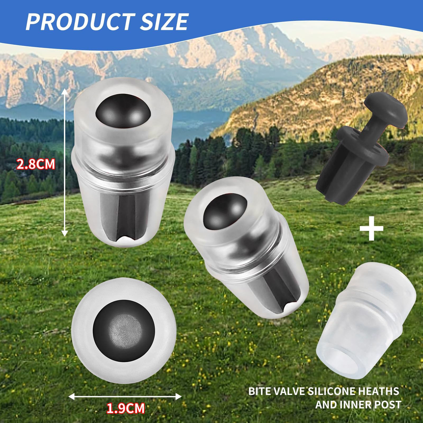 JMTEEA 4 Packs Bite Valve Replacement Mouthpiece Fit for Hydration Pack Bladder Water Backpack and Most Brands, Compatible with Osprey Packs Hydraulics Reservoir : Sports & Outdoors