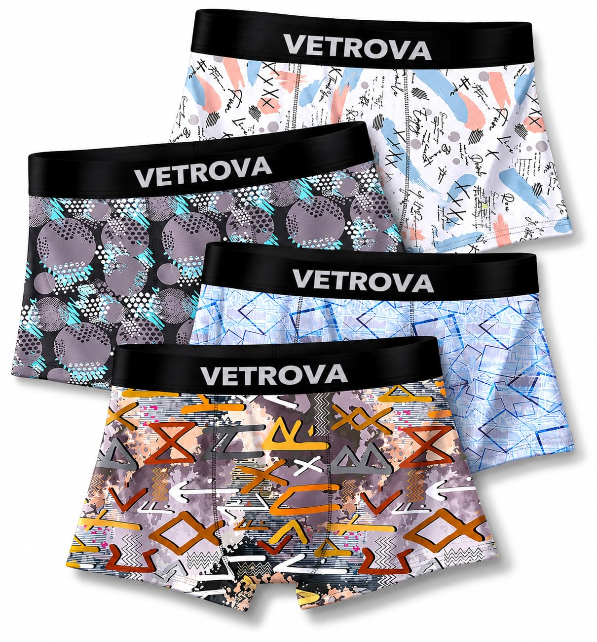 VETROVA Men’s Printed Boxer Briefs Pack of 4 | Soft Stretch Breathable Innerwear | Comfortable Trunk Underwear-picture-23