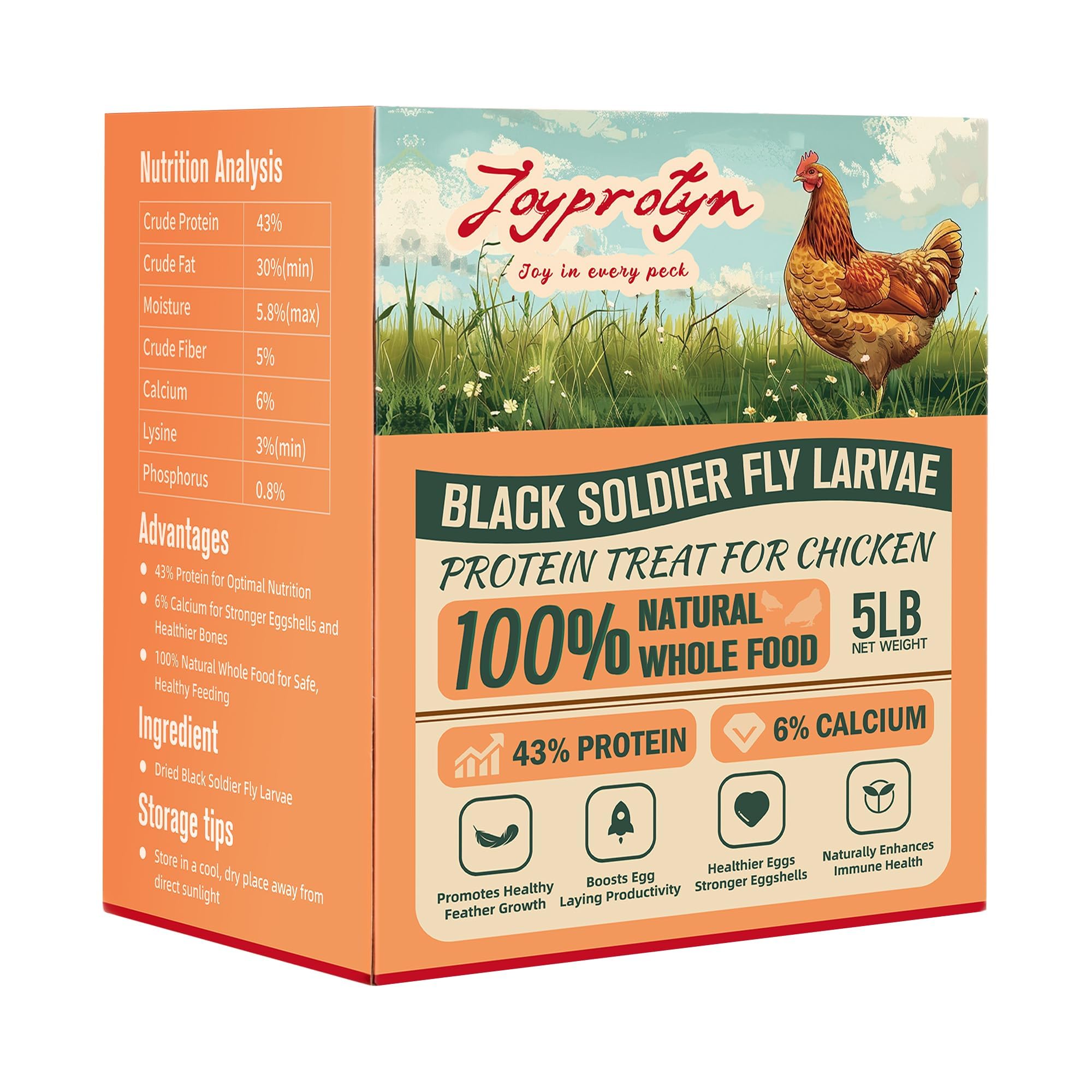 Joyprotyn Dried Black Soldier Fly Larvae 5LB