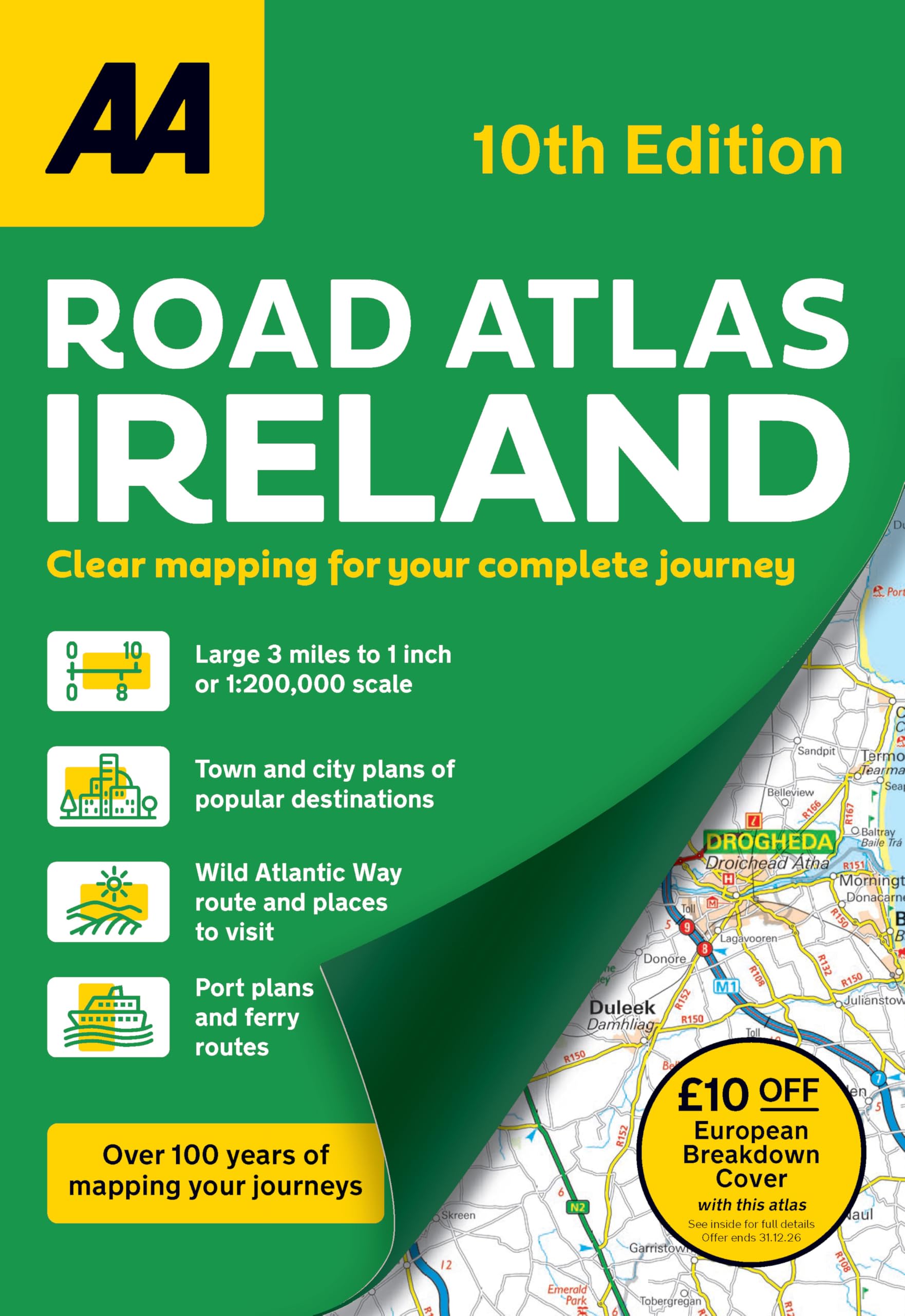 AA Road Atlas Ireland (Paperback Book)
