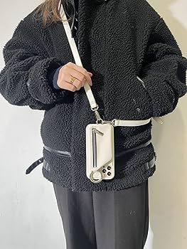 ajew スマホケース ポケット付き　iphon13pro Amazon.co.jp: ajew(エジュー) スマホケース cadenas zipphone