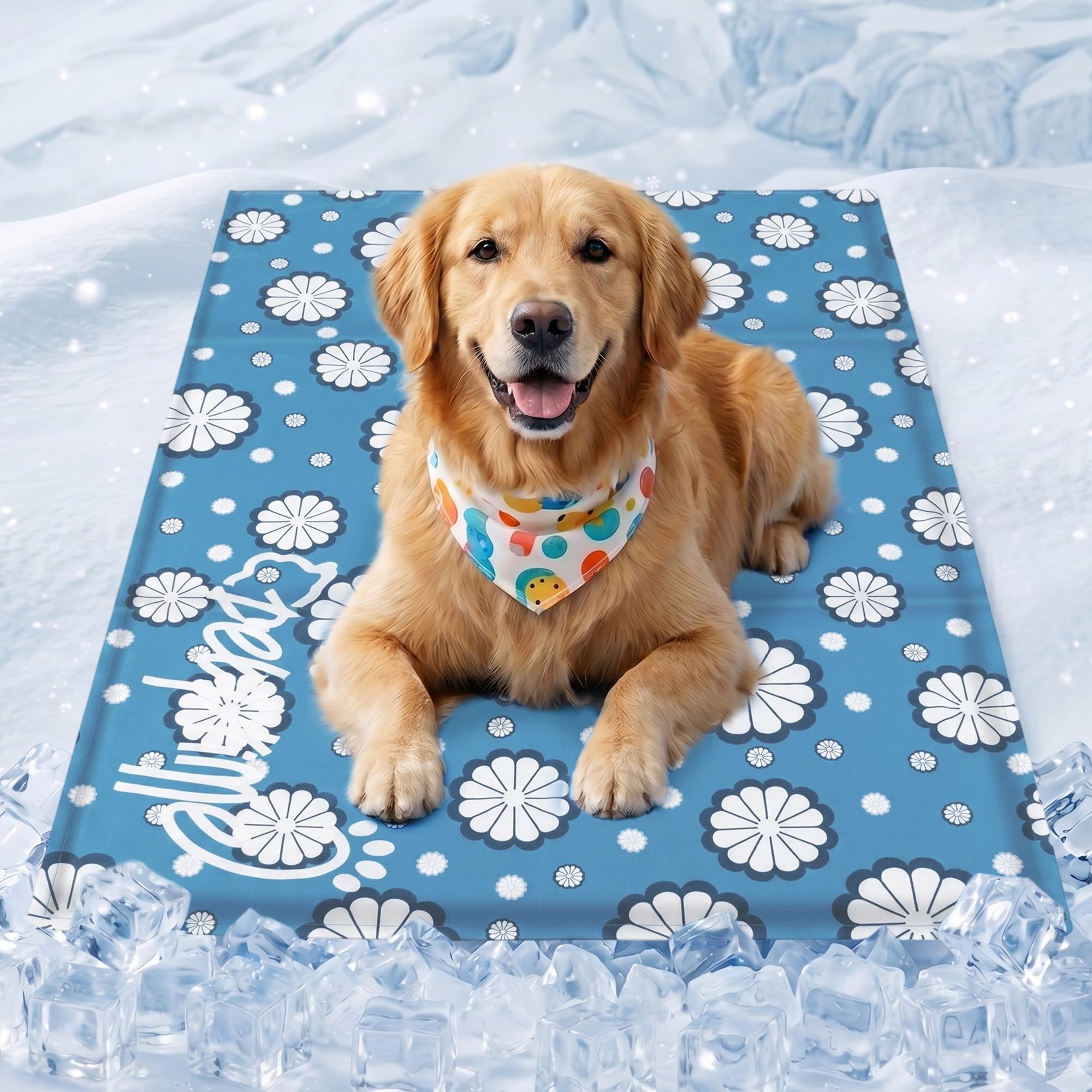 Pet Prime Hundekühlmatten 50x40cm, Kühlmatte für Hunde, Haustierkühlmatte für Kisten, Hundehütten und Betten für heiße Sommertage