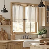 Vista 61 de MYSKY HOME Cortinas traslúcidas de 63 pulgadas de largo para dormitorio, paneles de cortina para ventana que filtran la luz, protegen la privacidad