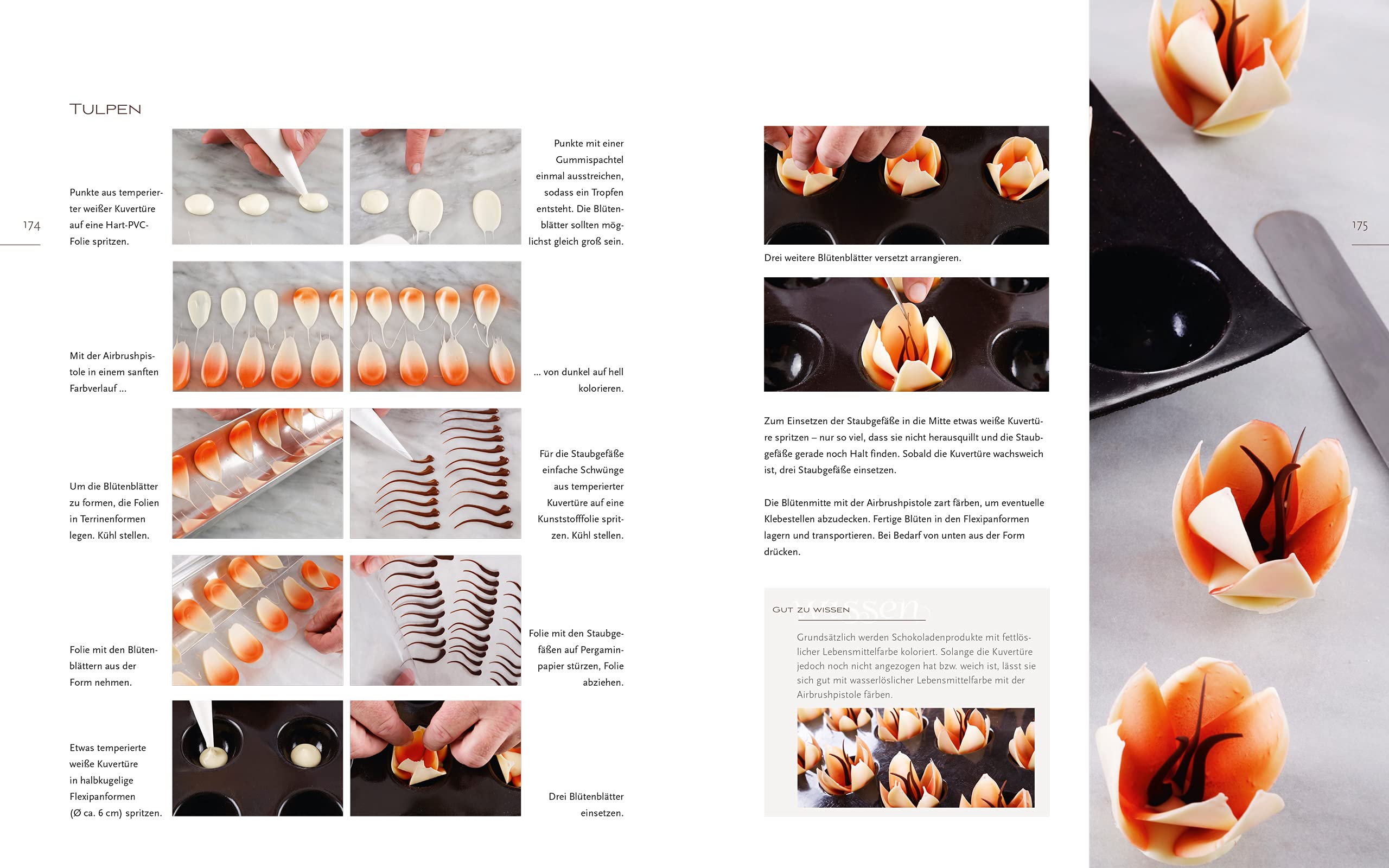 Süße Kunst Dekor in Konditorei und Patisserie Marzipan Schokolade Zucker Gebackenes