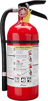 Kidde Pro 210 2A:10-B:C Fire Extinguisher, Rechargeable, Multi-Purpose for Home & Office, 4 lbs., Mounting Bracket Include...