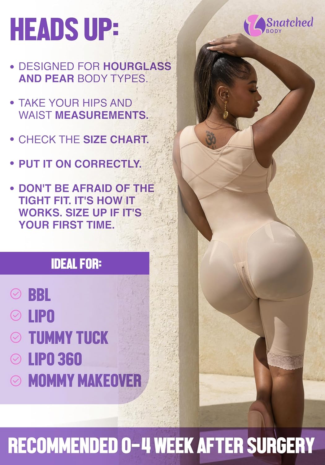 Snatched Body Fajas Colombianas Moldeadoras | Stage 1 Faja Post Surgery BBL Lipo 360 | Full Body Faja for Women - Image 5