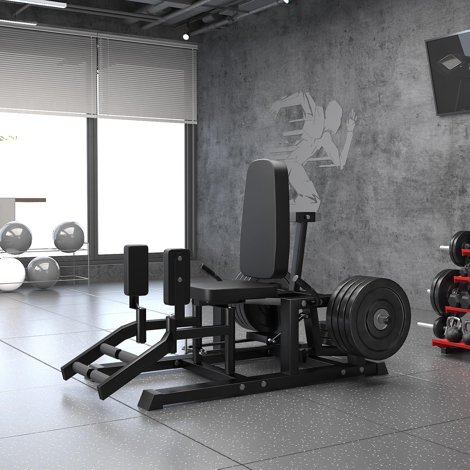 Hip Abductor Machine, Abductor Adductor Machine, Inner and Outer Thigh Machine Glute Machines, Hip Abduction Machine with 6 Levels Gear Switch Home Hip Trainer, Home Gym Equipment