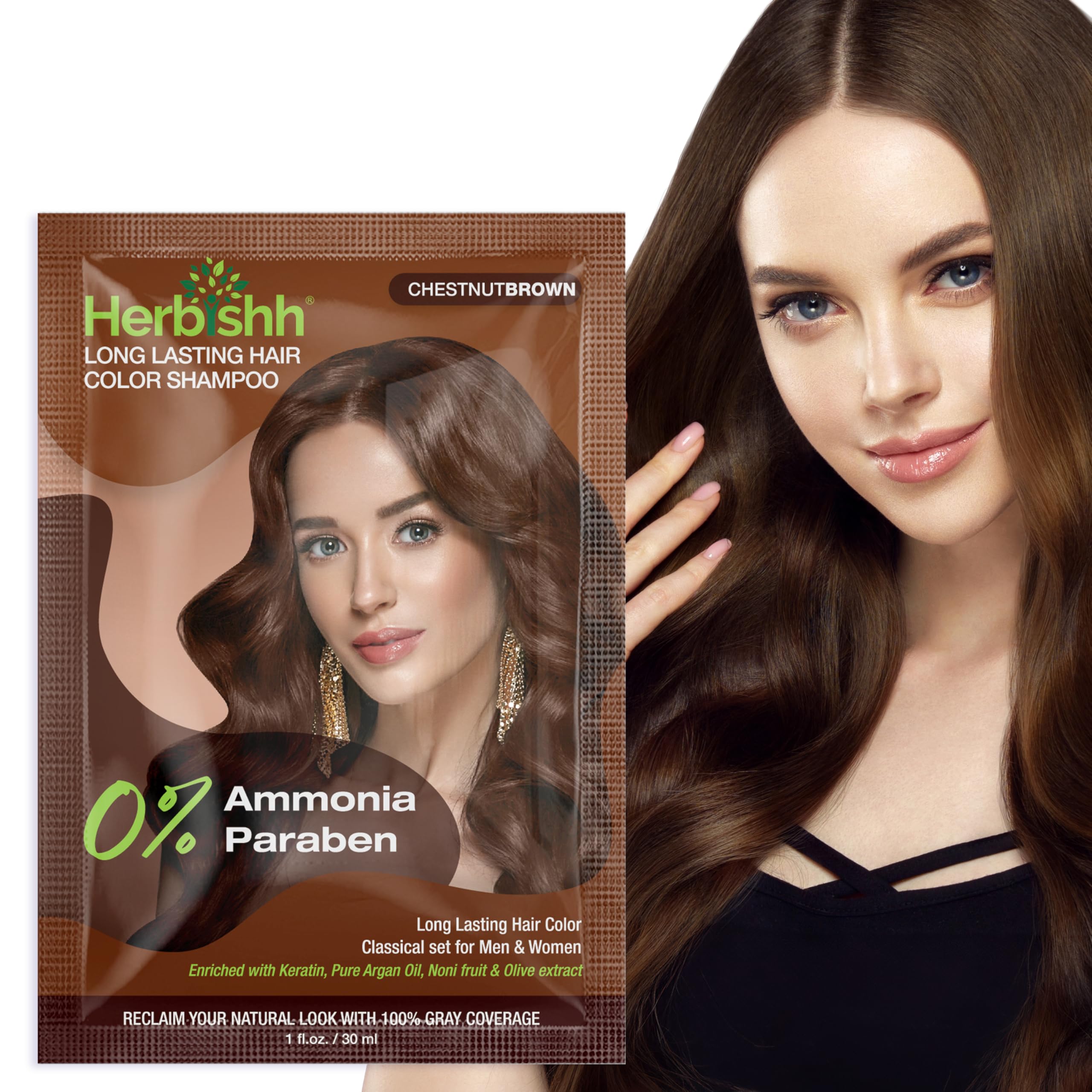 Amazon.com : Herbishh Travel Pack Hair Dye Color Shampoo in Sachet