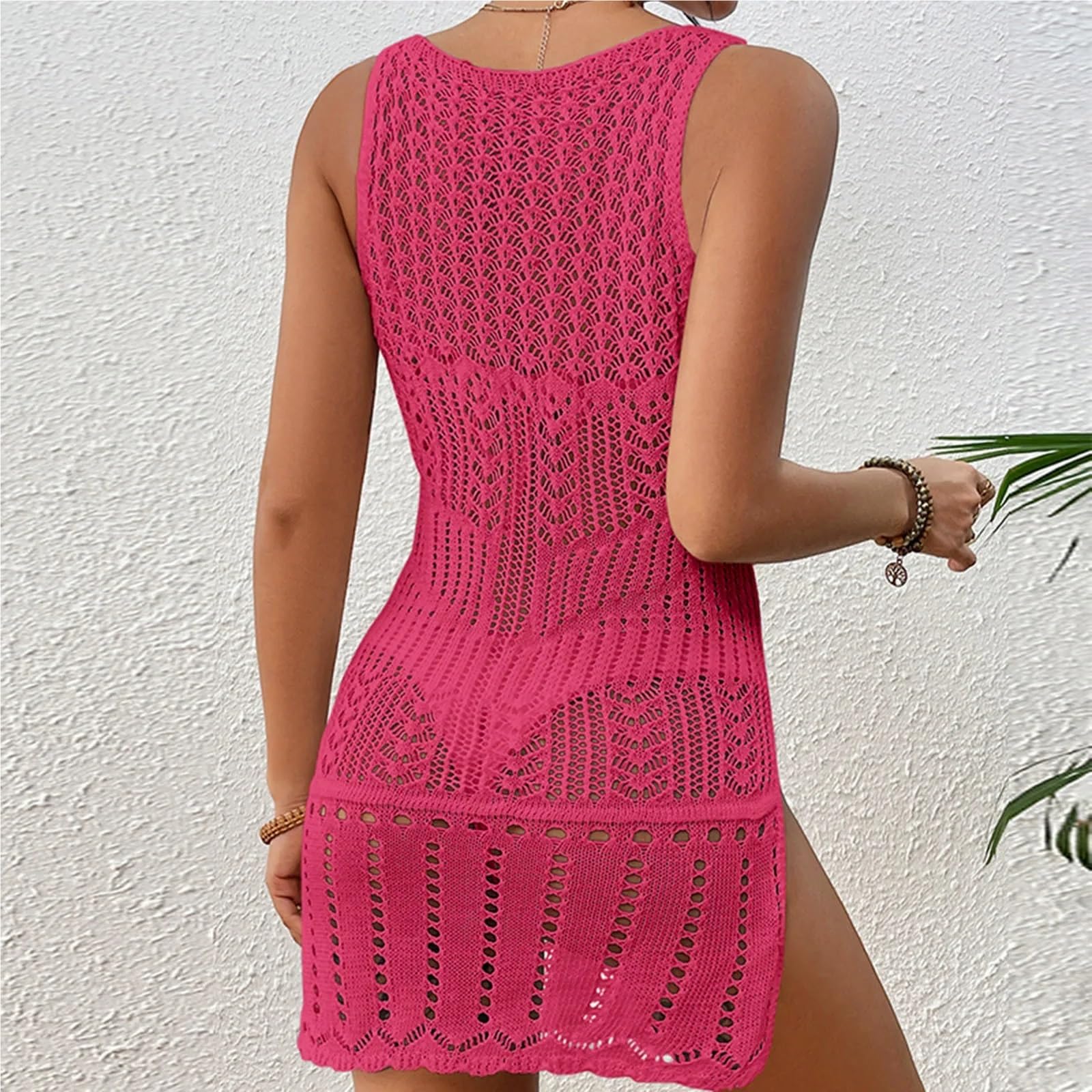 Copricostume da Bikini Copricostume da Spiaggia, Donna, con Bretelle Sottili e Nappe per Vacanza