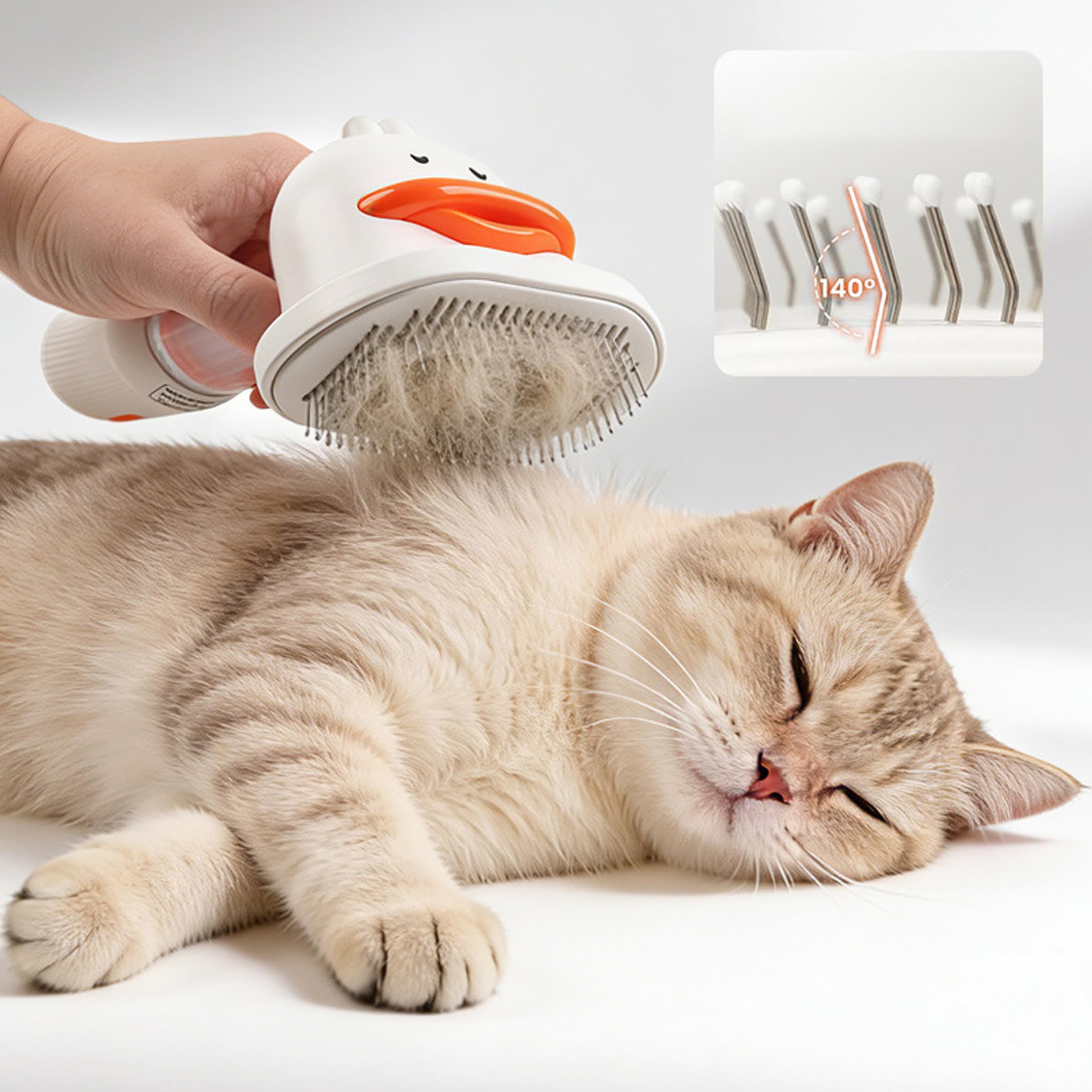 Spazzola per aspirapolvere per animali domestici, spazzola per aspirapolvere wireless 4 in 1, bianca
