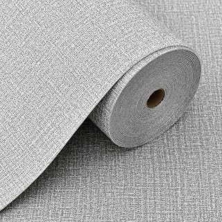 Kmiles Light Gray 3D Foam Cotton Peel and Stick Wallpaper Texture Length 19.7" Width 393" Per Roll, Waterproof Removable Self Adhesive Tenant Friendly