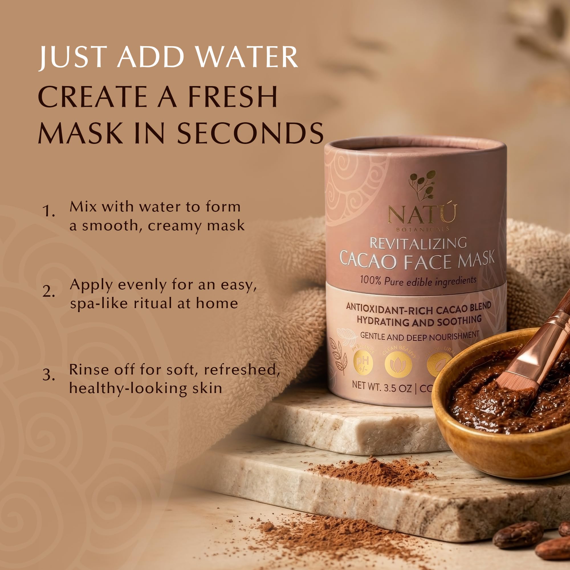 SUPER CACAO(NOSAWA論外) Autographed Mask. Amazon.com : NATÚ BOTANICALS Revitalizing Cacao Hydrating Face