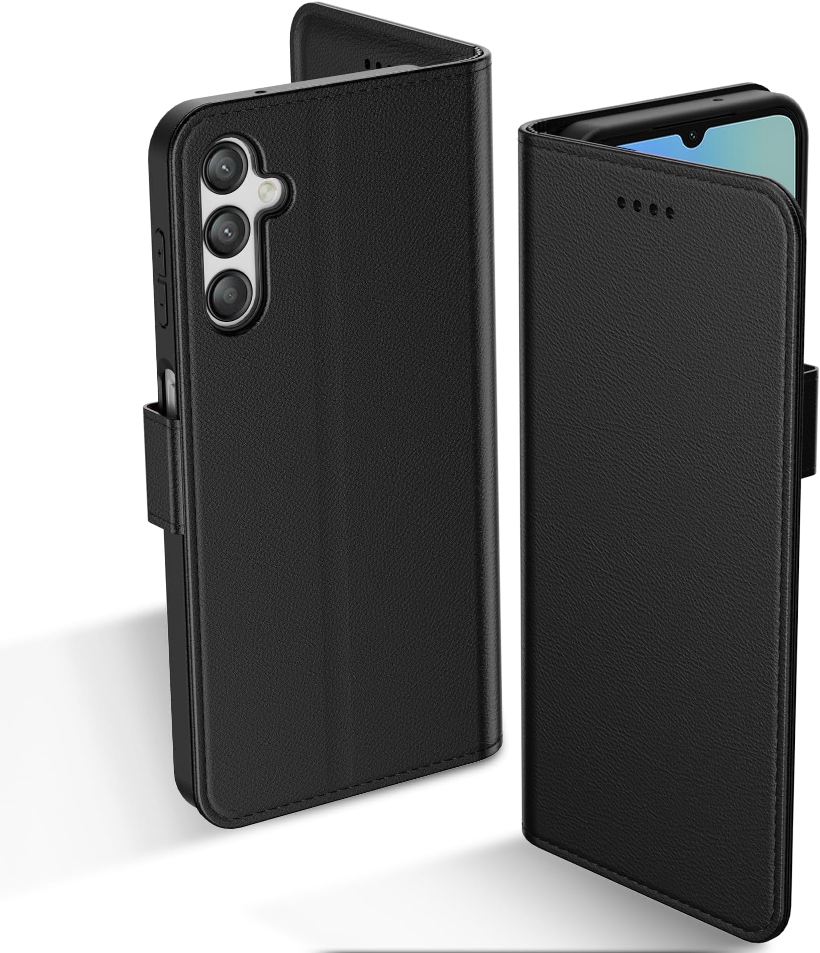 For Samsung Galaxy A05s Case Wallet Premium Leather Flip Case with Card Slots Magnetic Closure Kickstand Shockproof Protective Compatible with Samsung Galaxy A05s Phone Case-Black