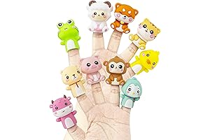 AQKILO® Elephant and Piggie Finger Puppets