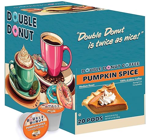 Miniatura 166 de Double Donut Coffee Paquete variado – Cápsulas de café reciclables con sabor a una sola porción, 24 unidades para cafeteras Keurig K-Cup