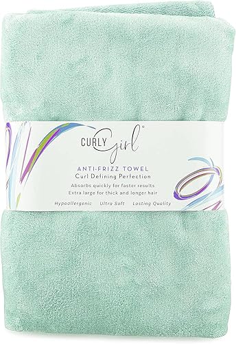 Curly Girl Toalla de microfibra para el cabello, antiencrespamiento, absorbente, de secado rápido, para cabello rizado, toalla de microfibra para