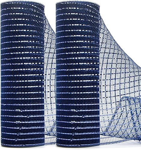 Miniatura 13 de Ribbli 2 rollos de cinta de malla metálica de oro rosa de 10 pulgadas x 30 pies (10 yardas), marfil con lámina de oro rosa e hilo marfil, cinta