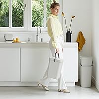 Vista 2 de Brabantia Sort & Go Cubo de Reciclaje 3.2 Galones (Verde Jade) Cubo de Basura de Plástico Eficiente en Espacio con Asa, Tapa Removible y Que