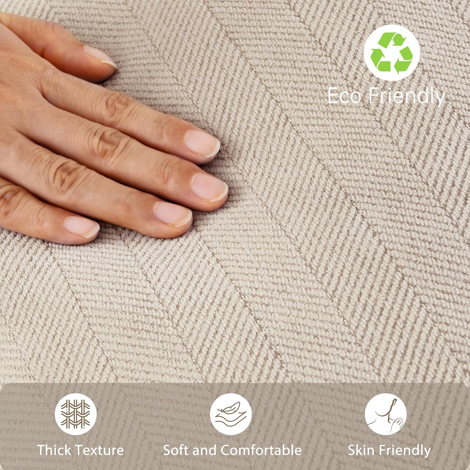 ZWJD Beige Lumbar Pillow Covers 12x20 Set of 2 Chenille Throw Pillow Covers with Elegant Design Soft and Luxurious Decorative Throw Pillows for Couch, Bed, and Home Decor - Image 4