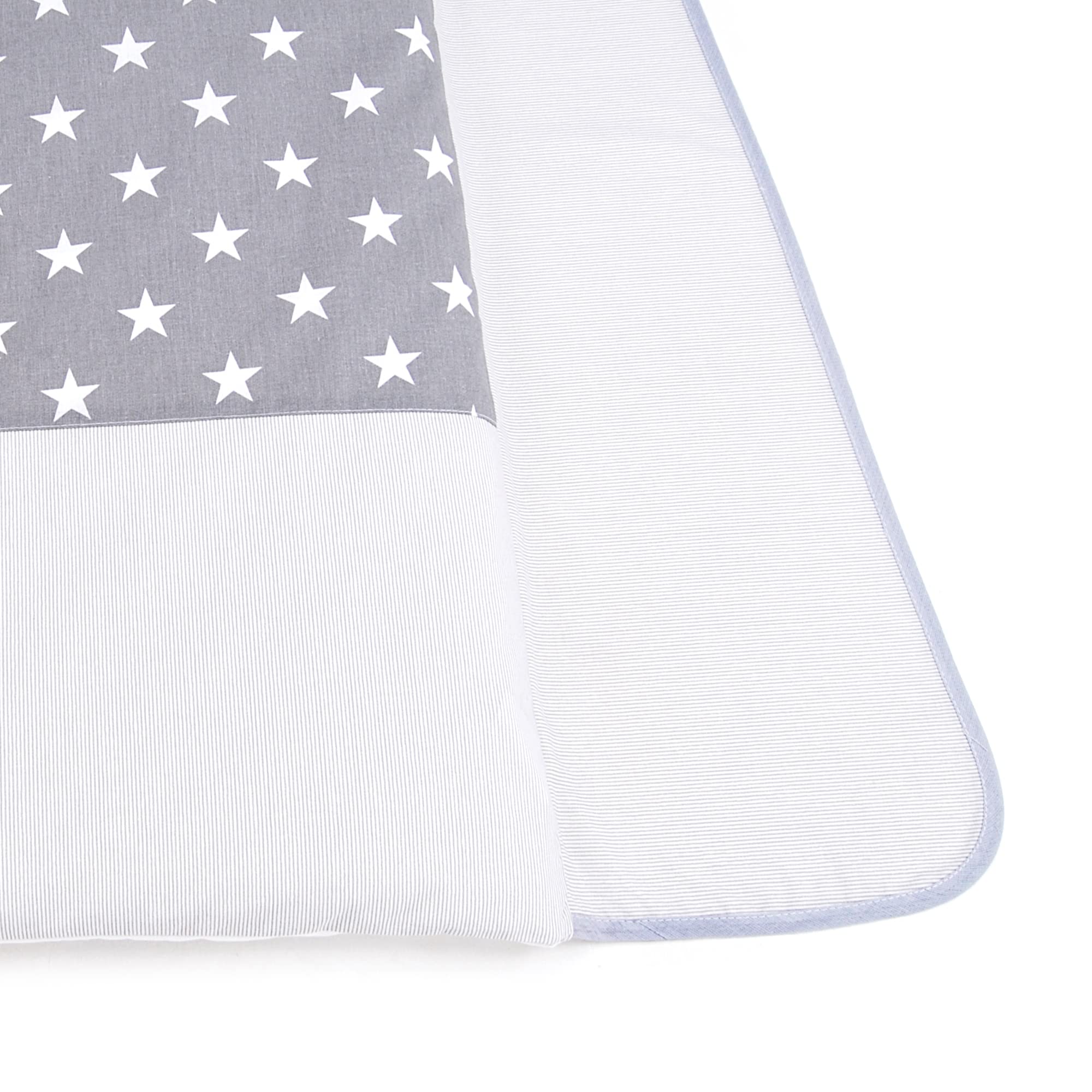 baby idea Next to Me Kompatible Bettlaken 5-teilig: Neugeborenen-Kissen, Kissenbezug, Bettdecke, Bettbezug, Spannbettlaken für Babybett Chicco Kinderkraft Cam Brevi Oeko-TEX (Stella G) Grau Standard