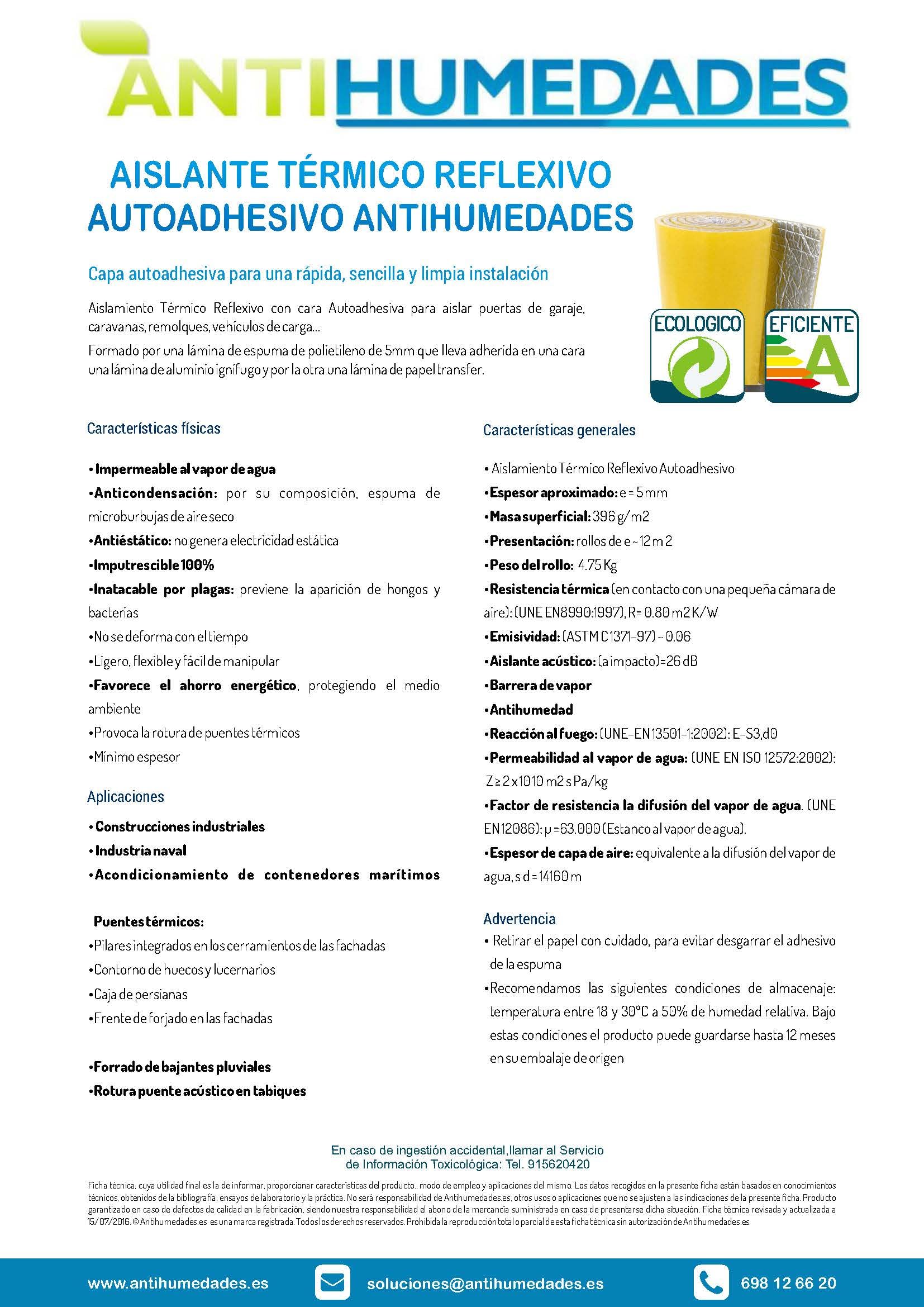 Aislante térmico reflexivo AUTOADHESIVO 100% aluminio (12m² = 10m x 1,20m). Fachadas, Ventanas, Persianas, Caravanas, Furgonetas y Coches. Fácil colocación sin herramientas