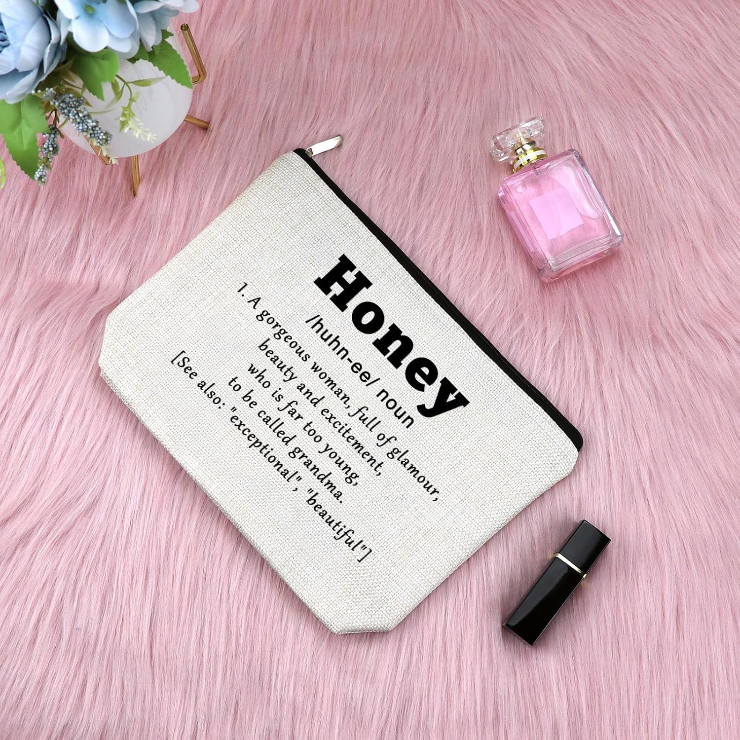 Grandma Makeup Bag Grandmother Gift from Granddaughter Grandson Mothers Day Presents for Nana Christmas Valentines Presents for Grandma Cosmetic Bag Thanksgiving Birthday Gifts Zipper Travel Pouch - Image 3