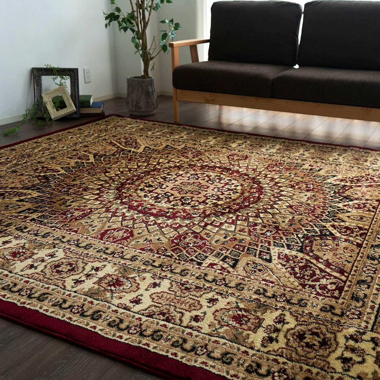 vintageトルコラグ 花柄ラグ44×108 トルコで作られたおしゃれな