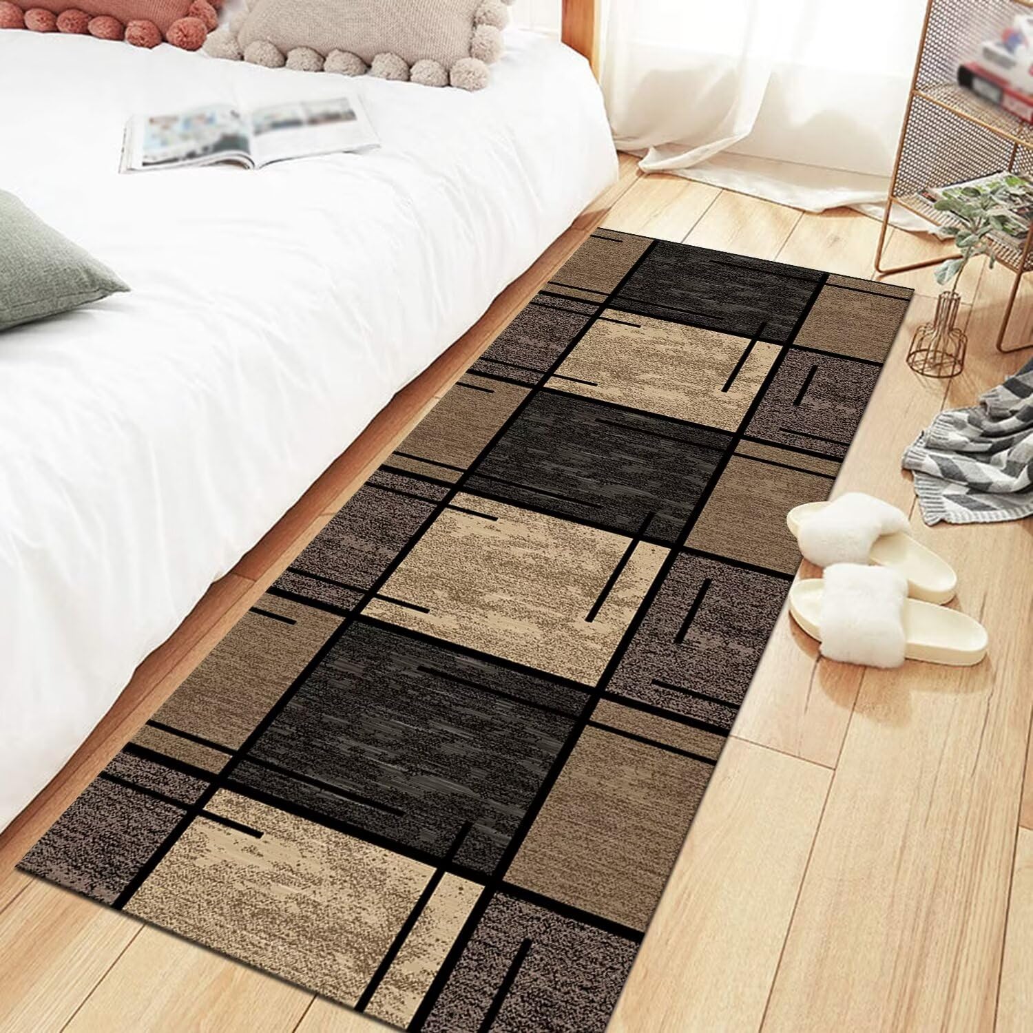 Tappeto Runner Antiscivolo 50x240 Cm Per Corridoio E Cucina – Morbido In Poliestere, Lavabile, Con Retro In Gomma TPR E Design 3D, Venduto Al Metro