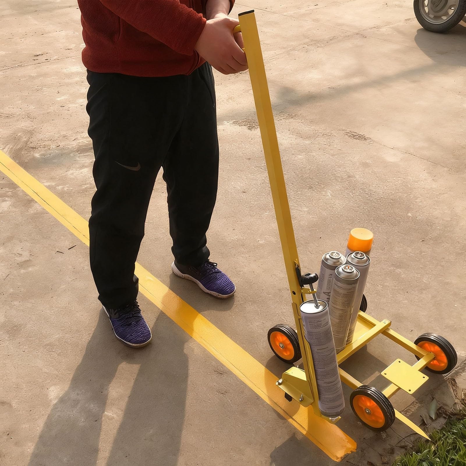 Chariot de pulvérisation de peinture pour tracer des lignes de sol