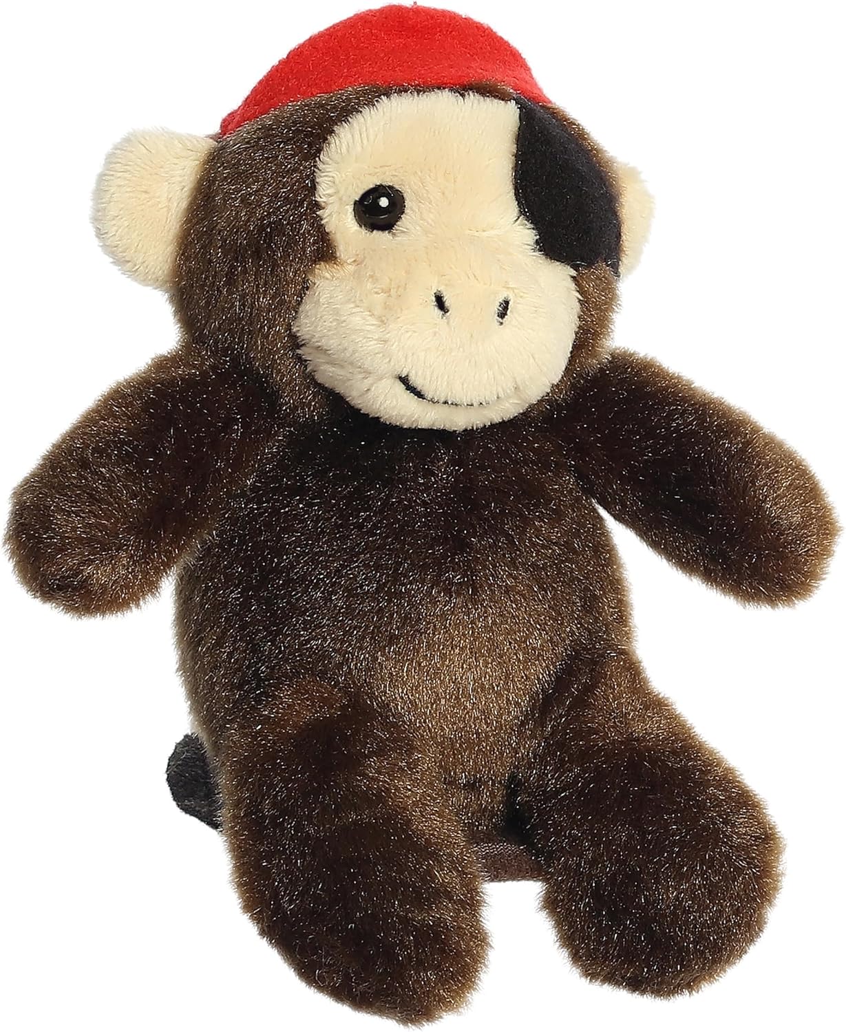 Aurora® Adorable Shoulderkins™ Cheeky Buccaneer Monkey™ Stuffed Animal - Fun Buddy that Can Go Everywhere with You - Perfect for Kids 3+ Years and Costumes - Brown 3.5 Inches