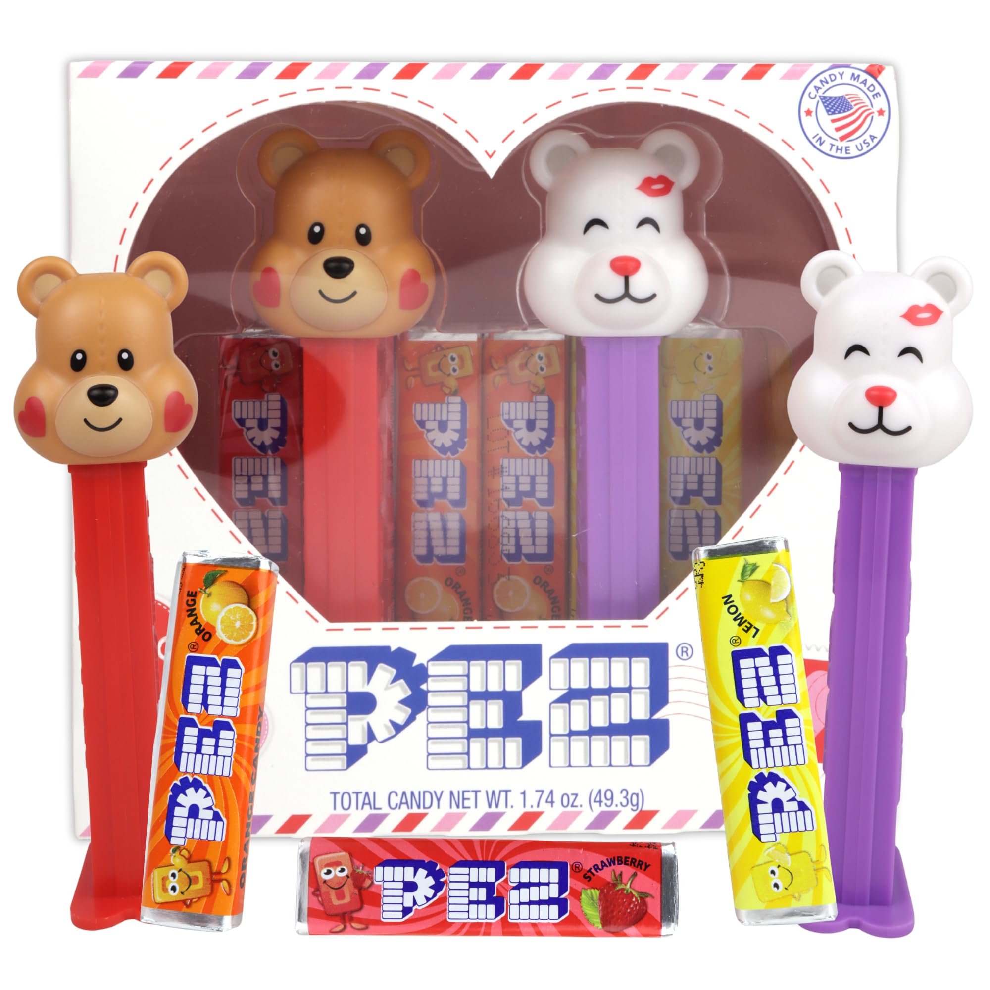 Amazon.com : PEZ Candy Valentine Bears Twin Pack 1.74oz : Grocery