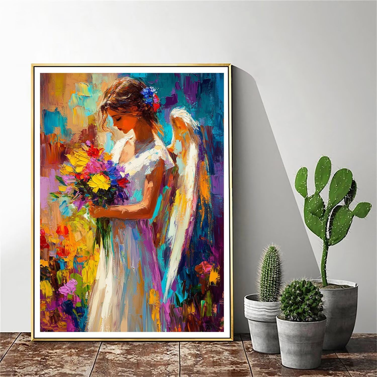 Pintar por Numeros Adultos pintar por numeros niños manualidades niños 10 años, DIY Pintar por Números de Pincel y Pintura acrílica Decoraciones para el Hogar Manualidades, sin Marco 70x90cm C-17