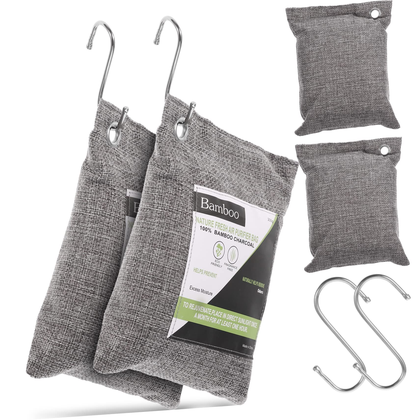 Purificador De Aire Bambú Filtro De Activado Bolsas Bambú Fresco Para Eliminar Olores Bolsa Purificadora De Aire Hogar Desodorizante Profesional Para Zapatos
