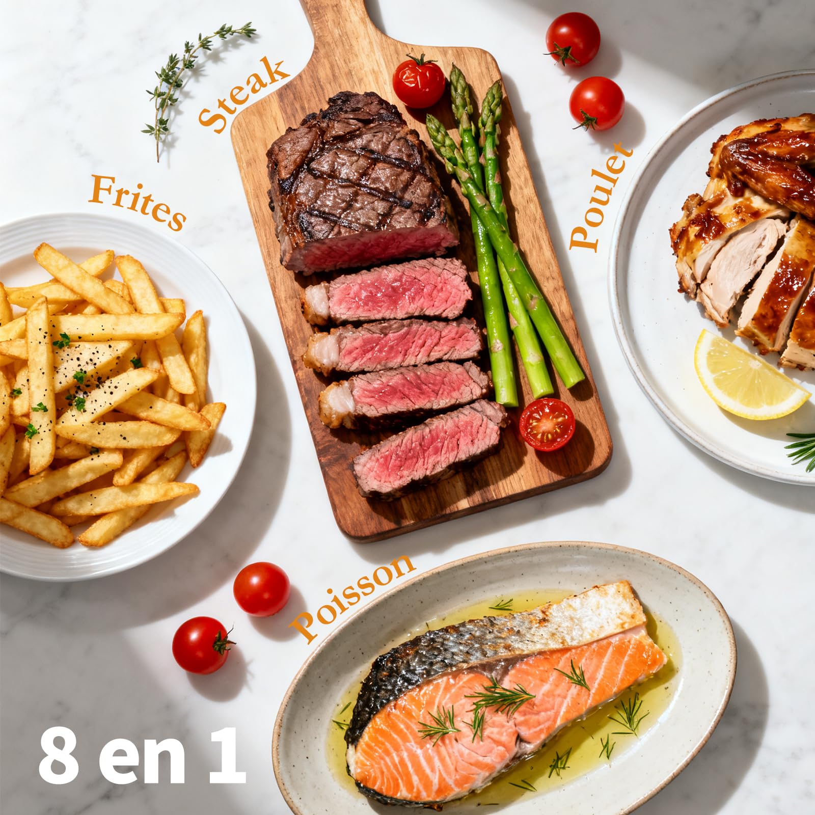 Air Fryer 4L, Friteuse Sans Huile 8-en-1 avec Fenêtre de Visualisation, 1350W avec Ecran Tactile Digital, Réglable 30°C-200°C, 90% de Matières Grasses en Moins, Nettoyage Facile, <60dB