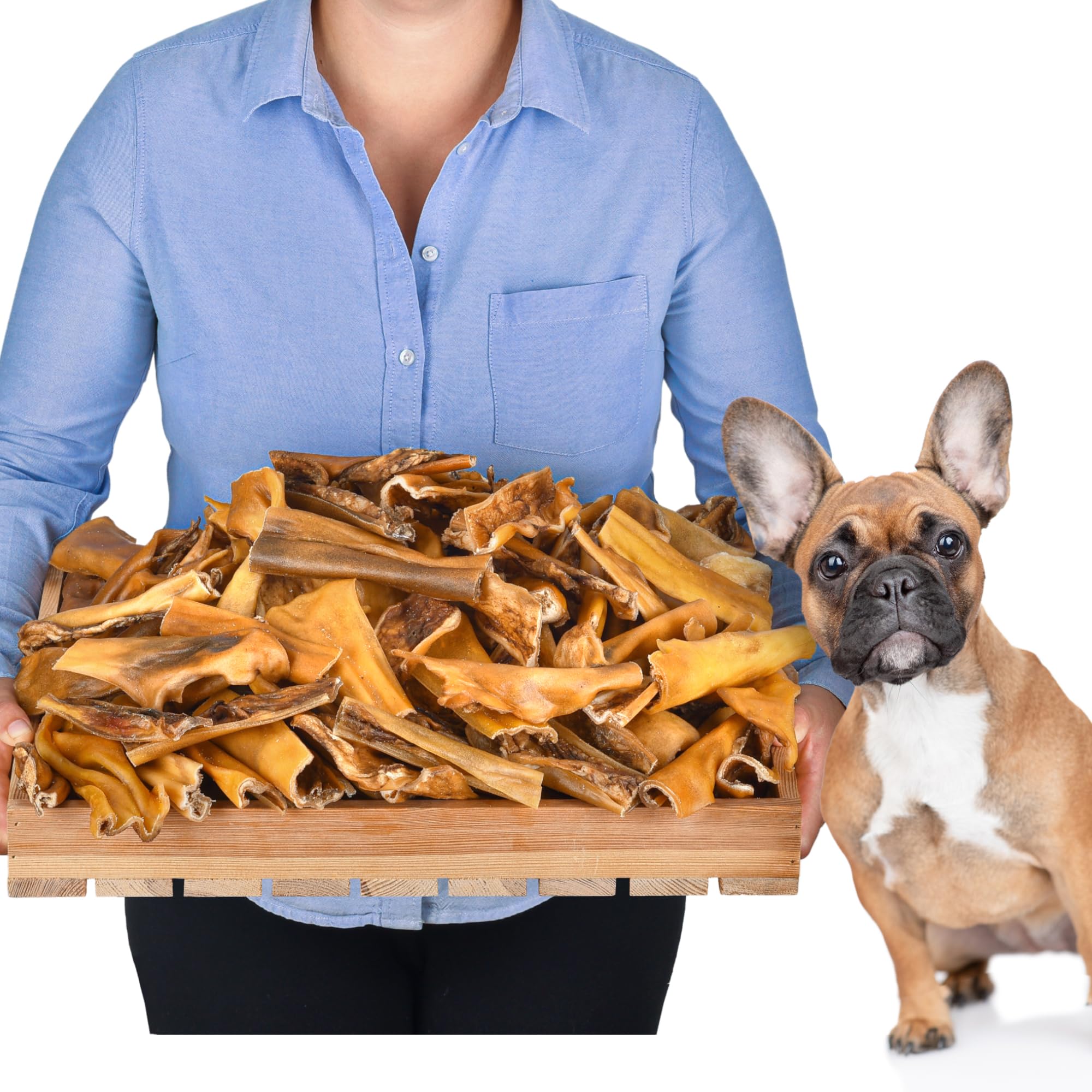 XXXXXRinderkopfhaut für Hunde 12cm 5kg (ca. 115-125 Stück) | Getrocknete Rinderkopfhaut Kauartikel | 100% natürlich | Luftgetrocknet | Getreidefrei | Langer Kauspaß für kleine & große Hunde