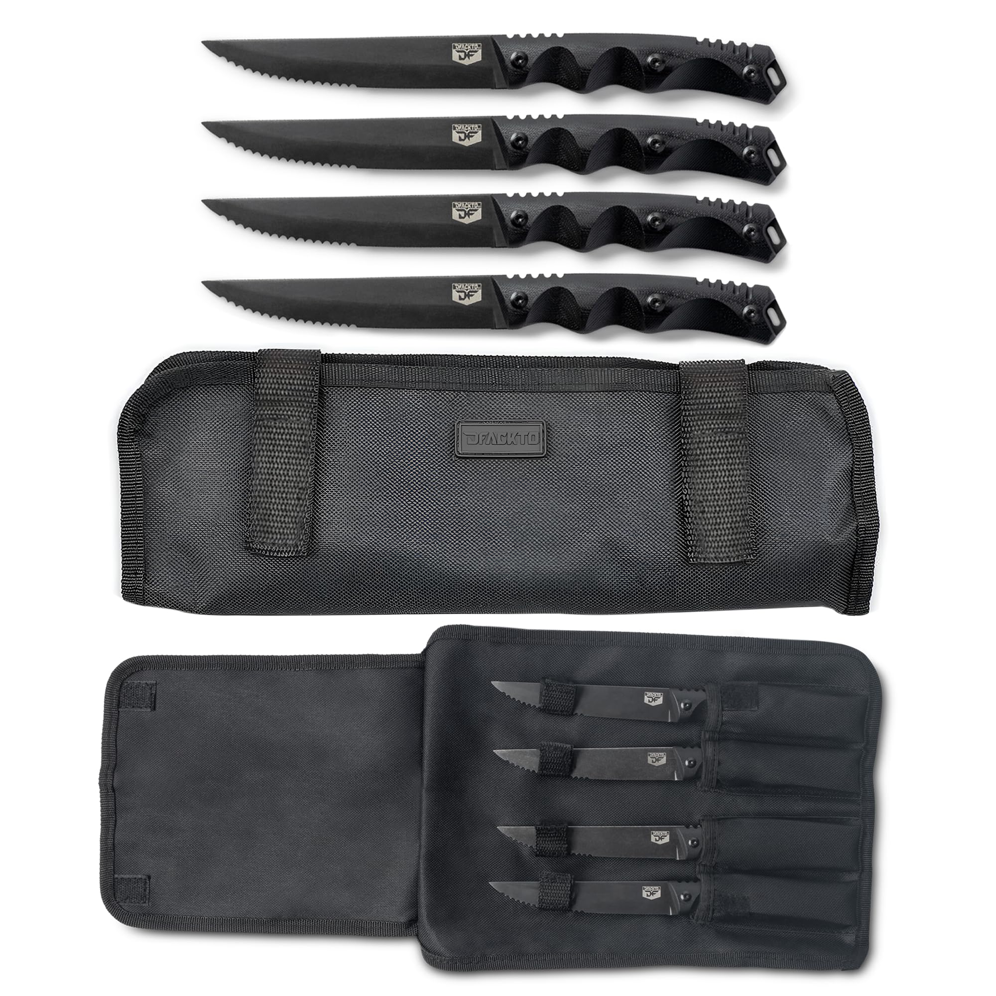 Amazon.co.jp: DFACKTO - 頑丈な4本セット 4.5インチ ステーキナイフ