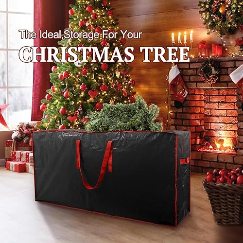 Miniatura 2 de Bolsa de almacenamiento para árbol de Navidad, se adapta a árboles desmontados de hasta 7.5 pies de alto, 45 x 15 x 20 pulgadas, material