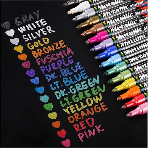 Rotuladores metálicos Dyvicl para pintura de rocas, papel negro, tarjetas de regalo, álbumes de recortes, tela, metal, cerámica, copas de vino