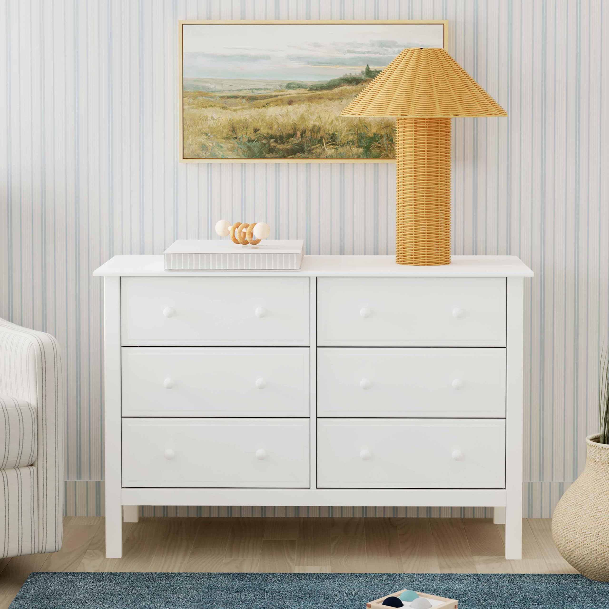Drawer ジャケット サイズ36 Amazon.com: DaVinci Jayden 6-Drawer Double Wide Dresser in White