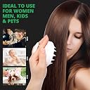 SILENCIO Hair Scalp Massager Shampoo Brush with Soft Silicone Bristles for Hair Care, Head Relaxation, Anti Dandruff, Exfoliating and Hair Growth with Scalp Care Manual Head Massager (White) gallery image