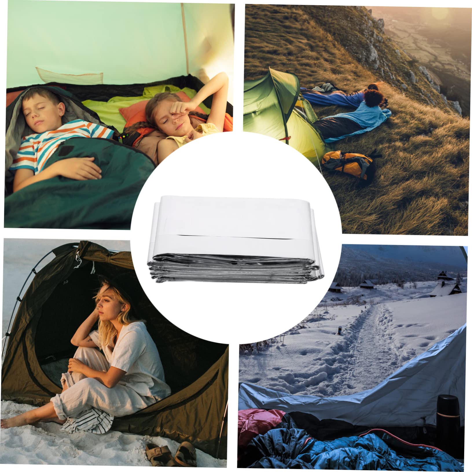 Toddmomy 1pc Thermal Emergency Blanket Aluminum Foil Survival Wrap for Lightweight Compact for Easy Carrying for Camping Emergency Situations