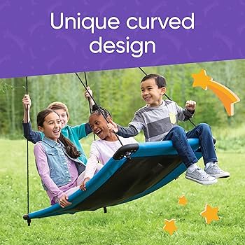 HearthSong SkyCurve Platform Tree Swing with Comfy Mat and