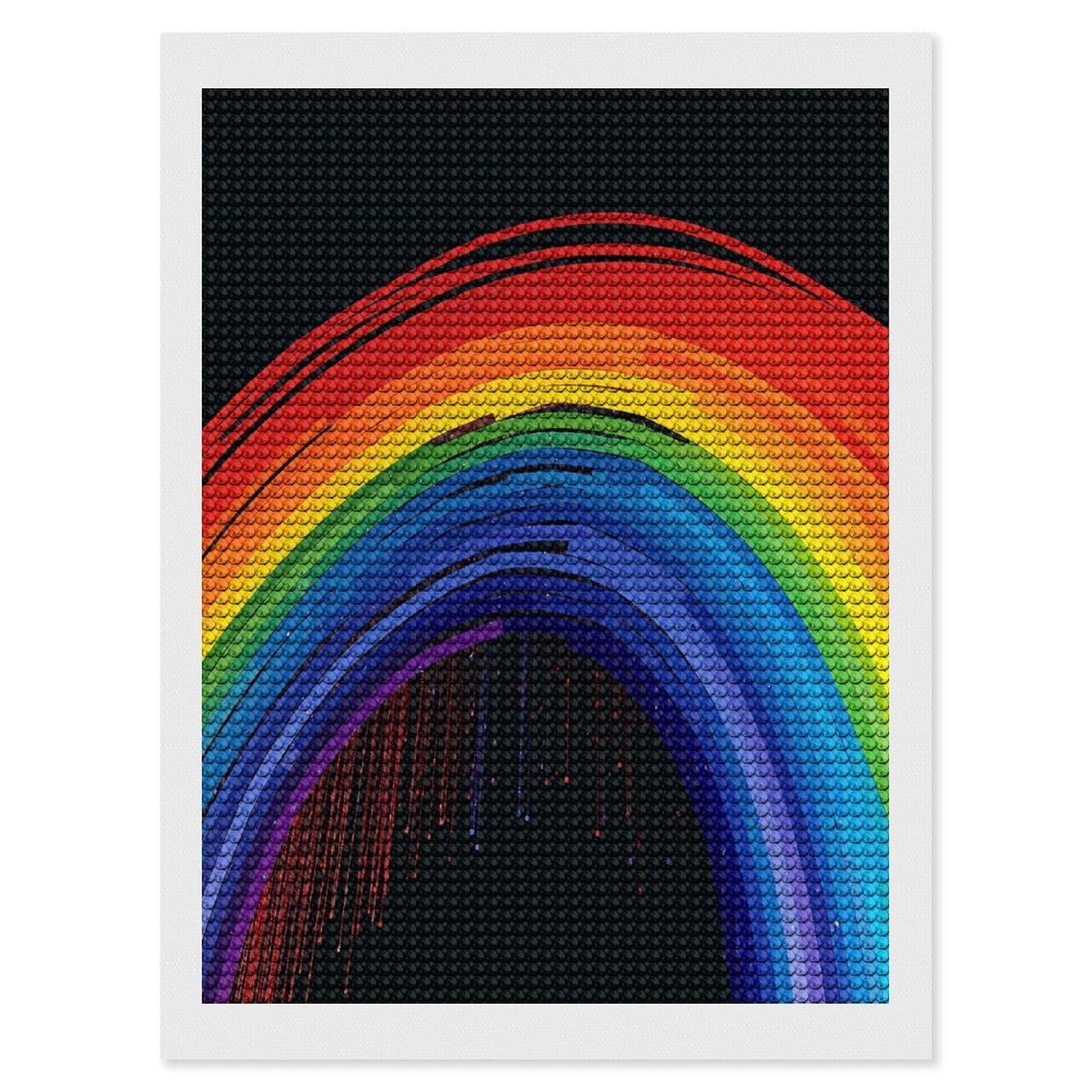 NONHAI Diamond Painting Kits for Adults - DIY Diamond Art Kits for Beginners - Full 5D Paint Drill Diamond Dots Paintings- Rainbow Diamonds Pictures Gem Art and Craft Wall Decor 12"x16"