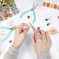 Vista 7 de WORKPRO Jewelry Pliers Set, 3 Pack Jewelry Making Tool Kit Includes Mini Needle Nose Plier/Chain Nose Plier, Round Nose Plier and Wire Cutter for